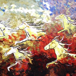 7 Horses Abstract Spatula